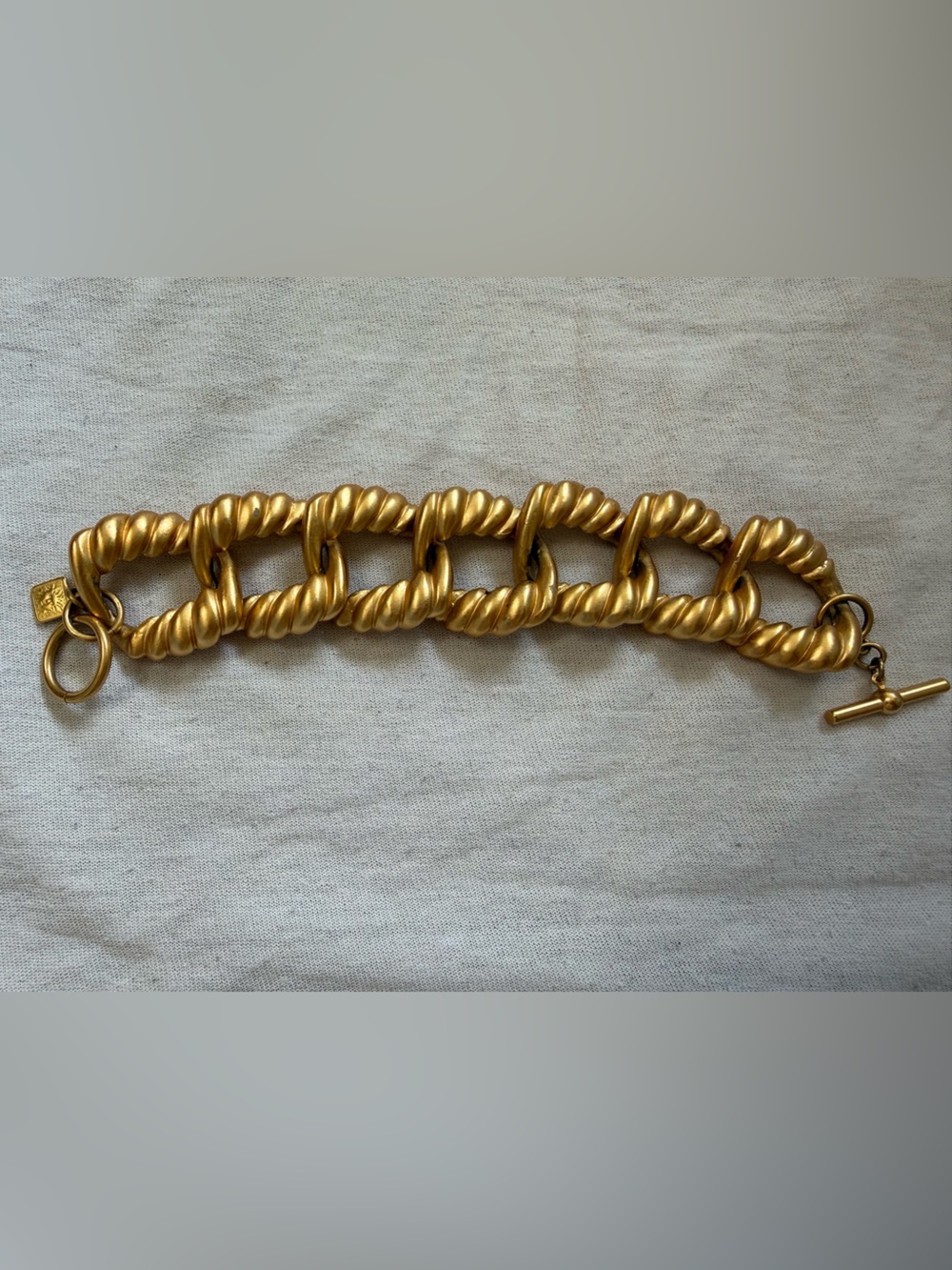 1980s Anne Klein Vintage Chunky Toggle Bracelet